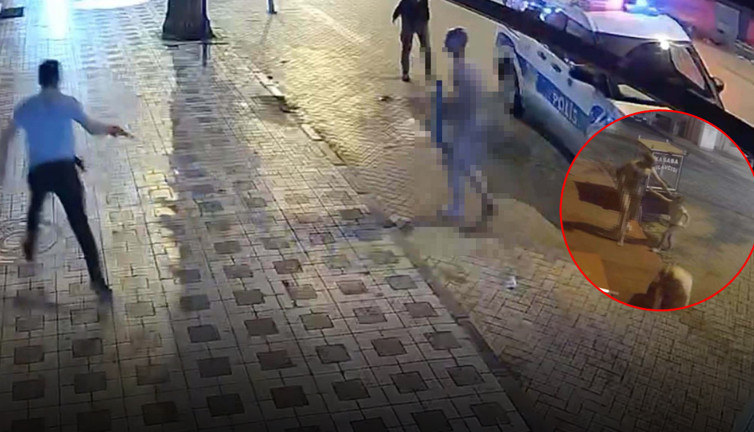 Manisa'da sokakta karısını öldürdü kızını yaraladı: Çıplak adama polis kurşunu