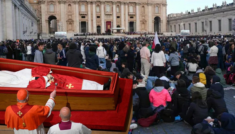Papa’ya veda günü! On binler Vatikan'a akın etti...