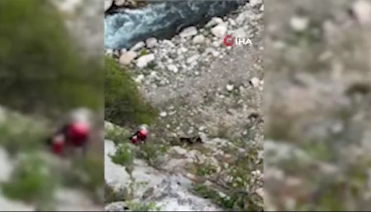 Kapuzbaşı Şelaleleri’nde nefes kesen kurtarma! Keçiler için 4 saatlik mücadele