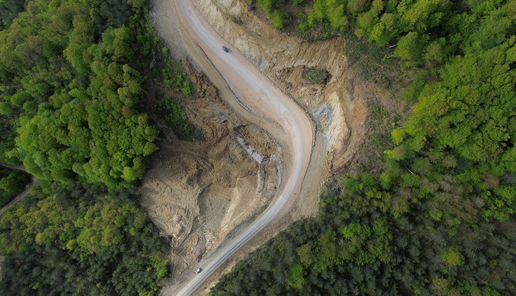 Heyelan nedeni ile kapanmıştı! Kastamonu-Çatalzeytin yolu açıldı