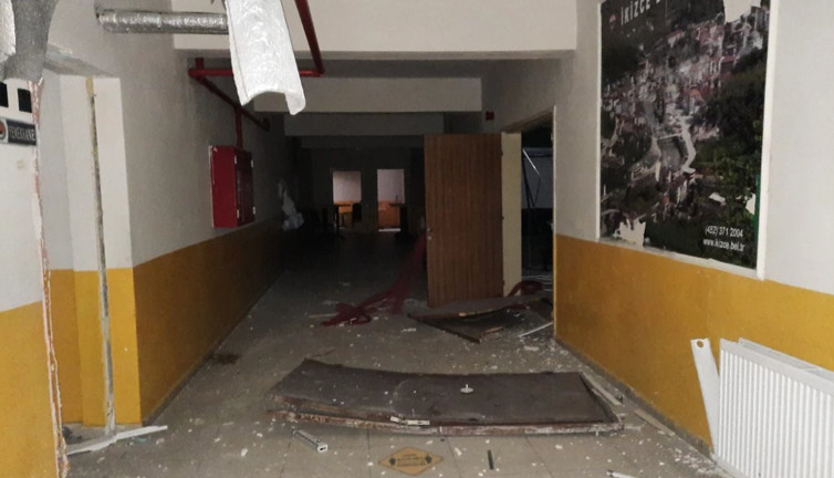 Okulda tüp patladı, felaketin eşiğinden dönüldü