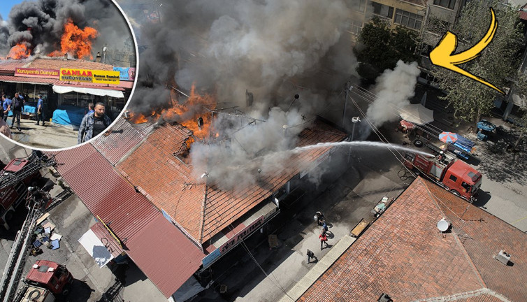 Erzincan Buğday Meydanı alevler içinde! Lokantada başladı, 20 dükkana sıçradı: İtfaiye ve esnaf seferber oldu