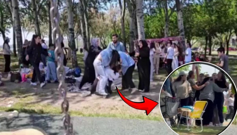 Kadınlar saç saça baş başa birbirine girdi: Sahil Parkı’nda gürültü kavgası karakolda bitti!