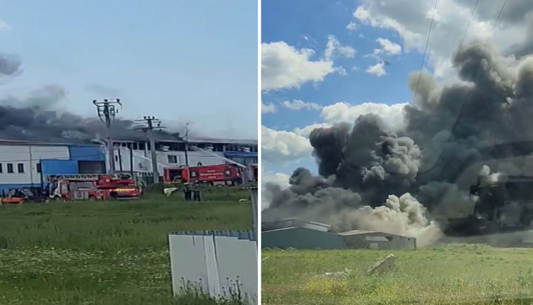 Gebze'de fabrika yangını! Faciadan dönüldü