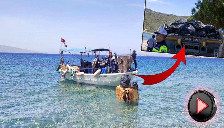 Türkiye’nin turizm cenneti Datça’yı çöplüğe çevirdiler! Gönüllüler 2 ton çöp topladı