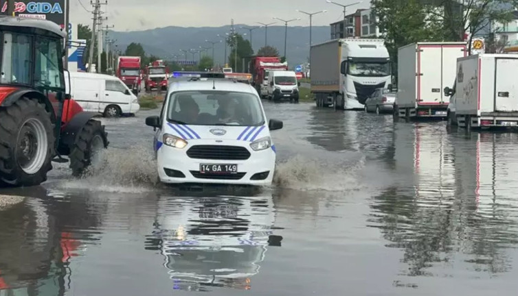 Bolu'da şiddetli sağanak ve fırtına: Ağaçlar devrildi
