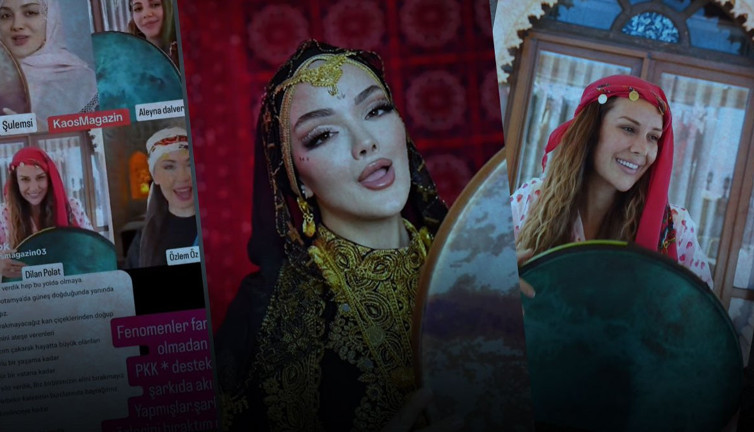 Fenomenler terör örgütü PKK'nın şarkısıyla akım başlattı: Aralarında Dilan Polat, Özlem Öz de var