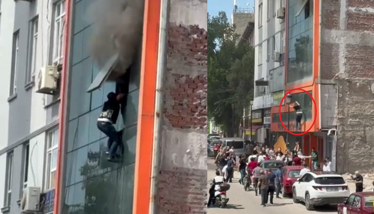 İşyerinde yangın! İşçiler çarşaflara isabet edemedi