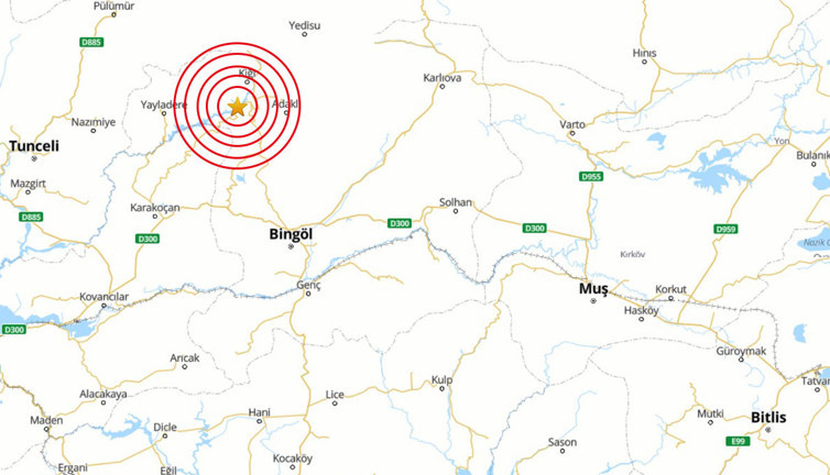 Bingöl'de korkutan deprem (01 Haziran 2025)