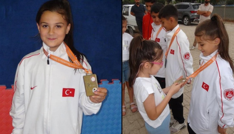Filmden etkilenip karateye başlayan Arin, 10 yaşında Balkan şampiyonluğu kazandı