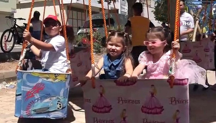 Bayramın tadını çocuklar çıkardı