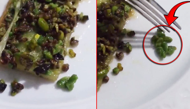 Baklavanın içinde ne olduğunu görünce inanamayacaksınız