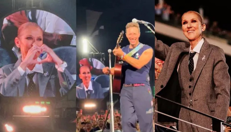 Coldplay çaldı Celine Dion duygulandı: Sosyal medyada beğeni tufanı koptu