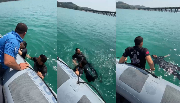 Seyhan Baraj Gölü’nde nefes kesen operasyon