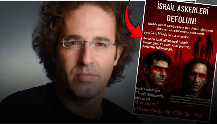 İsrail ordusunun müzisyeni Jonathan Keren’e protesto!