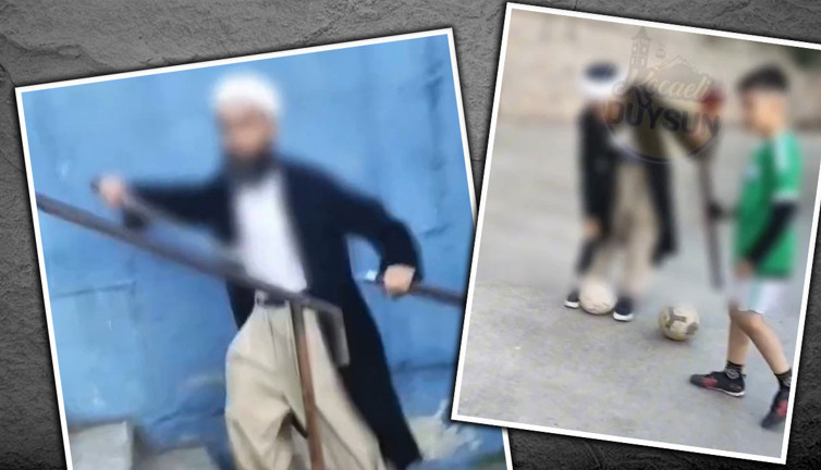 Kılıçlı meczuptan Atatürk büstüne çirkin saldırı! "Heykellerini kıracağız" diyerek hücum etti