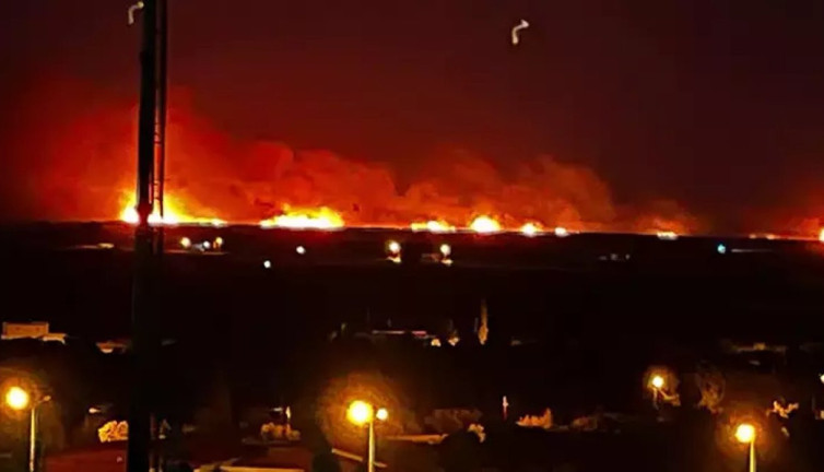 Mersin'de Göksu Deltası Kuş Cenneti’nde sazlık yangını