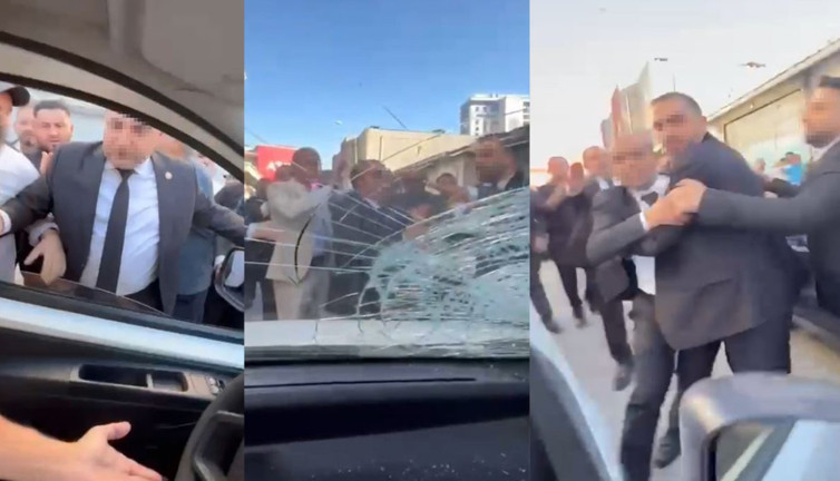 İstanbul’da düğün konvoyu terörü! Sürücüyle eşi taş ve yumrukların hedefi oldu: Saldırı anı kamerada