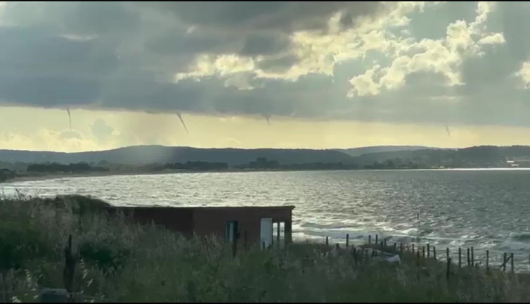 Sinop açıklarında çok sayıda hortum çıktı