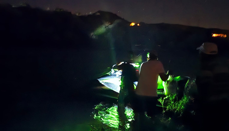 Nehirde heyecan dolu kurtarma operasyonu