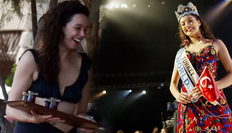 Çaylar dünya güzeli Azra Akın'dan! Ailece plaj keyfi: Neşeli anlar