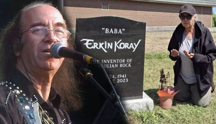 Erkin Baba'nın mezarı başında duygu dolu anlar! Seyyal Taner Toronto'daki mezarını ziyaret etti