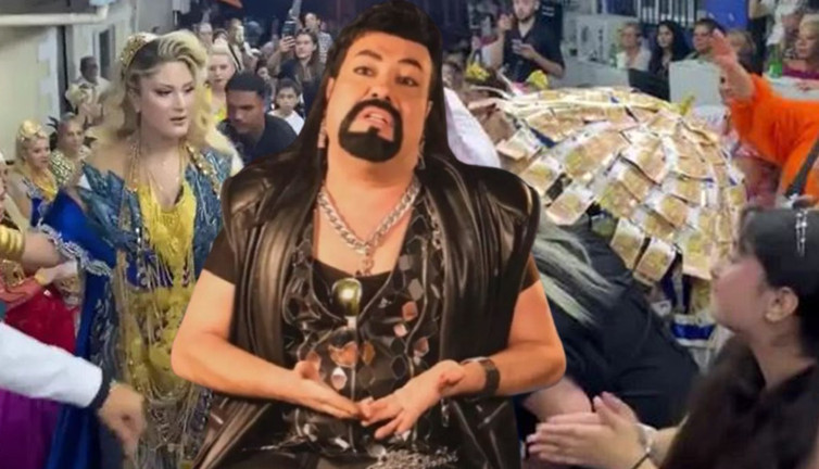 Kobra Murat’ın kızının şaşaalı töreni sosyal medyayı ikiye böldü! Dövizden şemsiye