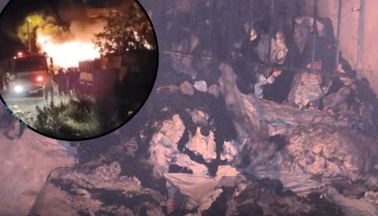 İstanbul'daki yangın panik yarattı: Tekstil atölyesi küle döndü!