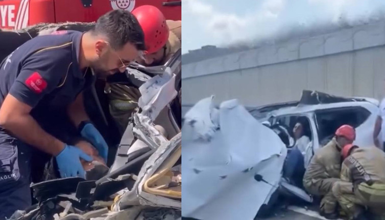 Marmara Otoyolu’nda korkunç kaza! Sürücü araçta sıkıştı: Ekipler zamana karşı yarıştı