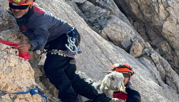 Sarp kayalıklarda nefes kesen operasyon