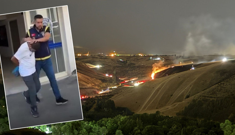 Gölbaşı’nda yangın! Şüpheli yakalandı