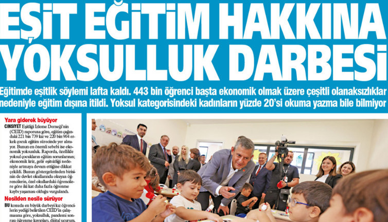 Yeniçağ Gazetesi: Eşit eğitim hakkına yoksulluk darbesi