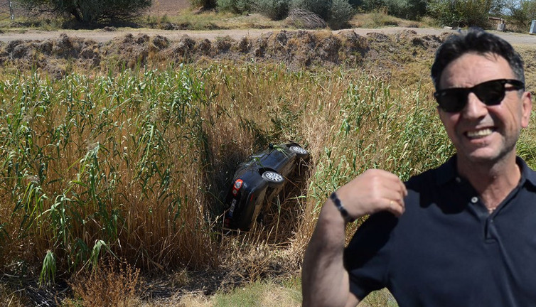 Otomobille kanala uçtu! ‘Tavus kuşu gibi uçtum’ dedi