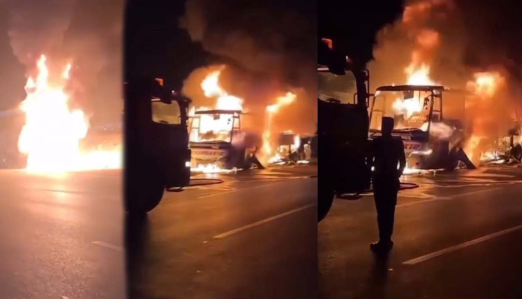 Diyarbakır otobüs yandı! Yolcular son anda kurtuldu