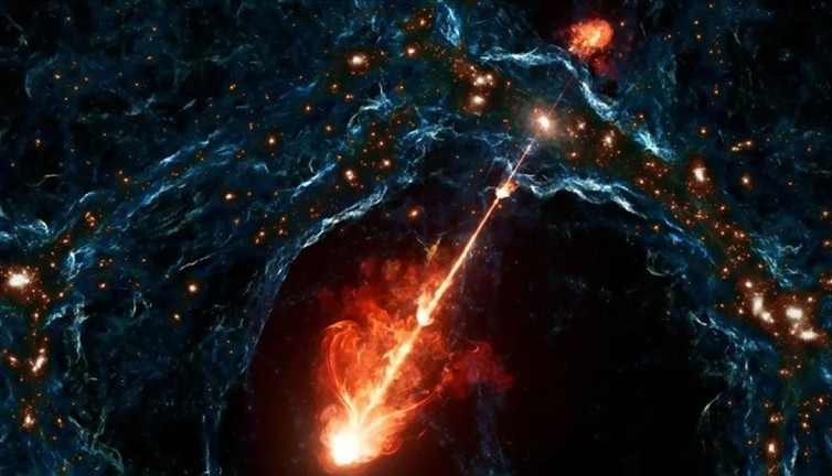 Uzayda dev keşif! 23 milyon ışık yılı boyutunda kara delik jeti