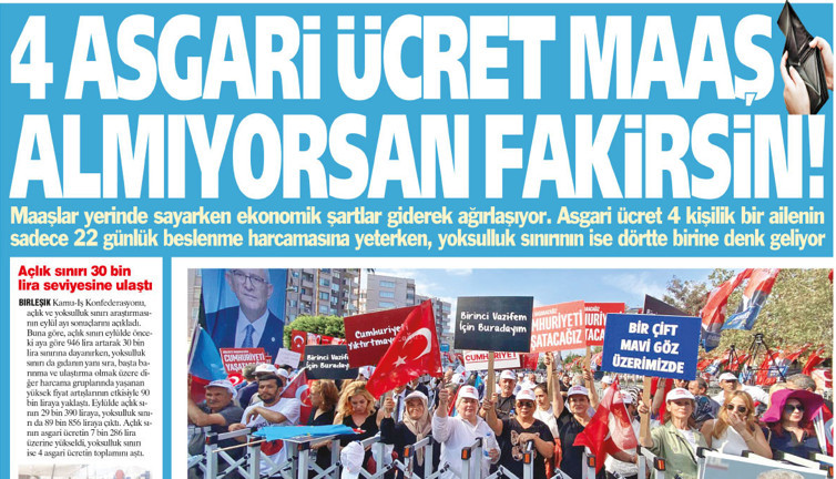 4 asgari ücret maaş almıyorsan fakirsin!