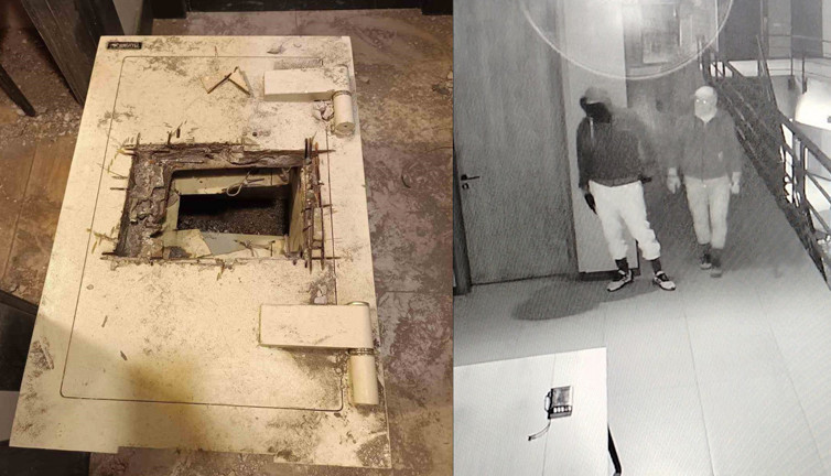 Demir kasayı keserek içini boşalttılar! Maskeli hırsızların planı bozuldu