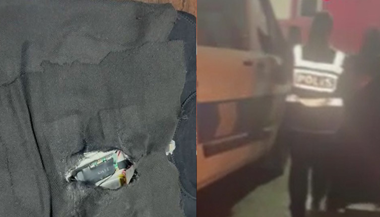 Kıyafetine gizlediği cihazla ehliyet sınavını geçemedi