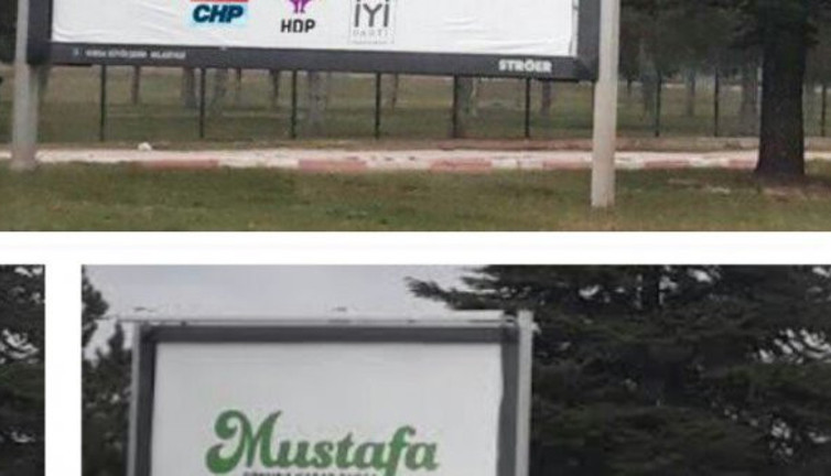 AKP'li hesaplardan yapılan montajlı 'ittifak' afişi tepkilere neden oldu