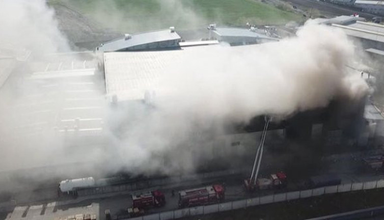 Hadımköy'de fabrika yangını (18 Mart 2019)