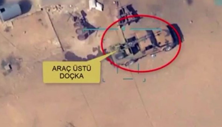 Doçka uçaksavar monteli araç böyle vuruldu