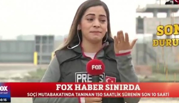 Fox TV muhabiri Öznur Aslan gözyaşlarını tutamadı