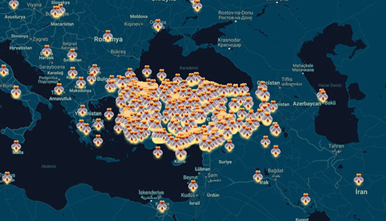 BM'nin internet sitesinde dikkat çeken Türkiye haritası