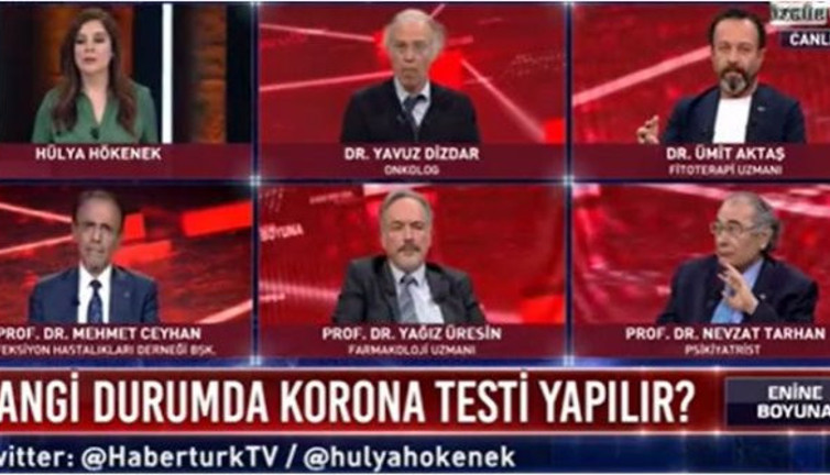 Profesör canlı yayını terk etti