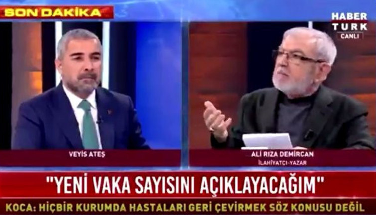 Habertürk'te ilahiyatçı Ali Rıza Demircan'dan ilginç korona virüs çıkışı
