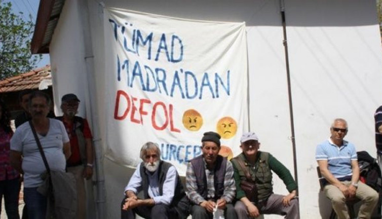 Maden ziyareti yapan başkana protesto