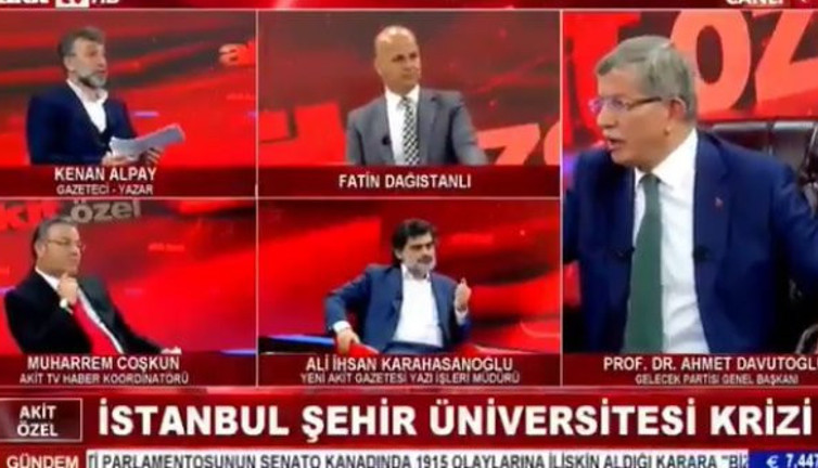 Ahmet Davutoğlu ve Ali İhsan Karahasanoğlu Akit TV canlı yayınında birbirine girdi