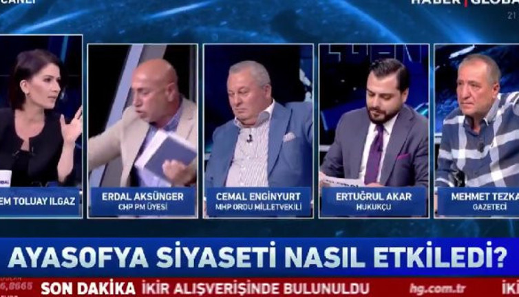 CHP'li Erdal Aksünger canlı yayını terk etti, Haber Global spikeri bu kez isyan etti