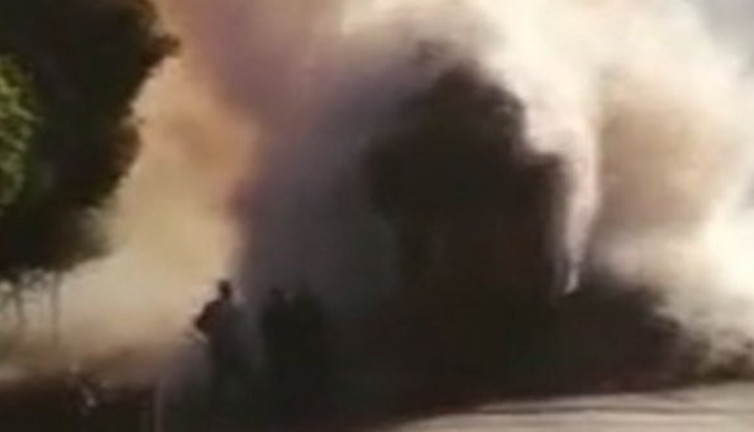 TIR'ı elektrik telleri böyle yaktı