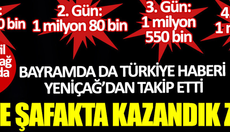 Bayramda da Türkiye haberi Yeniçağ'dan takip etti: Ve şafakta kazandık zaferi: Teşekkürler Türkiye